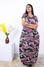 MANGAI New Regular Fit Cotton Printed Nighties - All Over Printed Stylish Nightwear for Stylish Women | Side Cut Pocket | Beautiful Nighties for Stylish Women's | Colourful Printed Cotton Nighties (SLB)