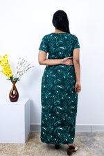 MANGAI Premium Cotton Printed Pleated Model Half Sleeve 3XL Size Nighties - Fancy Neck | With Side Pocket |Shrinkage Free Nighties | Trendy Collection's for Stylish Women's (3PZZ)