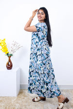 MANGAI New Regular Fit Cotton Printed Nighties - All Over Printed Stylish Nightwear for Stylish Women | Side Cut Pocket | Beautiful Nighties for Stylish Women's | Colourful Printed Cotton Nighties (SLB)