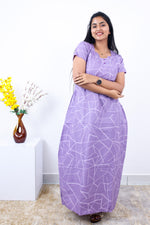 MANGAI New Regular Fit Cotton Printed Nighties - All Over Printed Stylish Nightwear for Stylish Women | Side Cut Pocket | Beautiful Nighties for Stylish Women's | Colourful Printed Cotton Nighties (SLB)