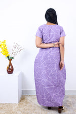 MANGAI New Regular Fit Cotton Printed Nighties - All Over Printed Stylish Nightwear for Stylish Women | Side Cut Pocket | Beautiful Nighties for Stylish Women's | Colourful Printed Cotton Nighties (SLB)