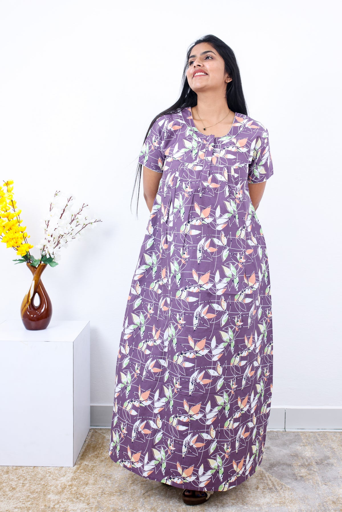 Regular Fit Cotton Printed Nighties