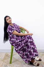 MANGAI Premium Cotton Printed Pleated Model Half Sleeve 3XL Size Nighties - Fancy Neck | With Side Pocket |Shrinkage Free Nighties | Trendy Collection's for Stylish Women's (3PZZ)