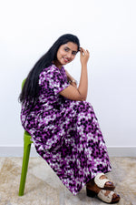 MANGAI Cotton Printed Pleated Nighties - All Over Printed Stylish Nighties | Side Cut Pocket | Front Open Zipper Type | Beautiful Nighties for Stylish Women's (SLB-P)