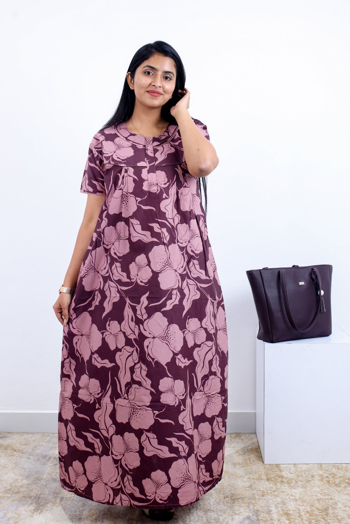 Regular Fit Cotton Printed Nighties