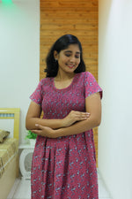New Smocking Nighty | Stretchable Elastic Type | Beautiful Pleated Model | Side Pocket | Stylish Nighty for Stylish Women's (OM-RAH)