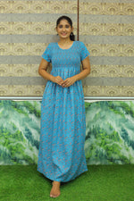 New Smocking Nighty | Stretchable Elastic Type | Beautiful Pleated Model | Side Pocket | Stylish Nighty for Stylish Women's (OM-RAH)