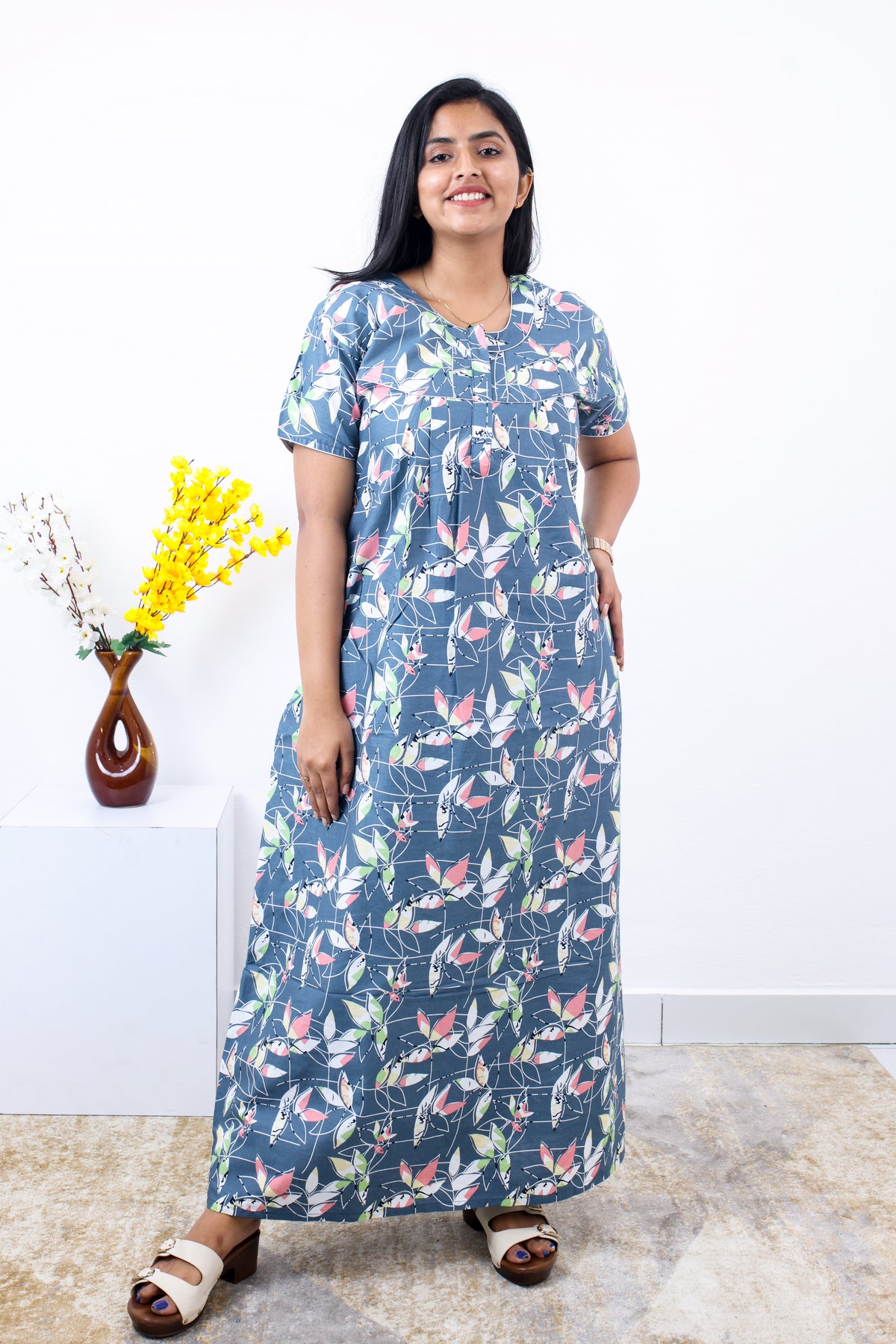 Regular Fit Cotton Printed Nighties