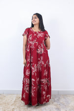 Stylish Alpine 3 Layer Frock Model Nighties| Fancy Sleeves & Neck Pattern| Side Pocket with Back Tie Rope | Perfect Nightwear Trendy Women's (AFK)