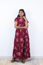 Stylish Alpine 3 Layer Frock Model Nighties| Fancy Sleeves & Neck Pattern| Side Pocket with Back Tie Rope | Perfect Nightwear Trendy Women's (AFK)