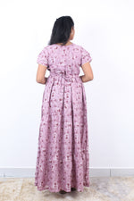 Stylish Alpine 3 Layer Frock Model Nighties| Fancy Sleeves & Neck Pattern| Side Pocket with Back Tie Rope | Perfect Nightwear Trendy Women's (AFK)