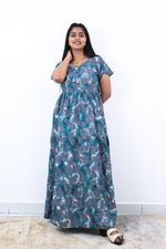 Stylish Alpine 3 Layer Frock Model Nighties| Fancy Sleeves & Neck Pattern| Side Pocket with Back Tie Rope | Perfect Nightwear Trendy Women's (AFK)