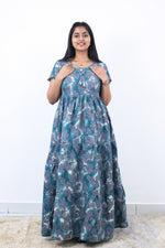 Stylish Alpine 3 Layer Frock Model Nighties| Fancy Sleeves & Neck Pattern| Side Pocket with Back Tie Rope | Perfect Nightwear Trendy Women's (AFK)