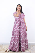 Stylish Alpine 3 Layer Frock Model Nighties| Fancy Sleeves & Neck Pattern| Side Pocket with Back Tie Rope | Perfect Nightwear Trendy Women's (AFK)