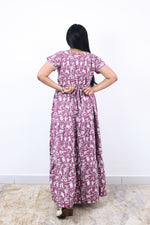 Stylish Alpine 3 Layer Frock Model Nighties| Fancy Sleeves & Neck Pattern| Side Pocket with Back Tie Rope | Perfect Nightwear Trendy Women's (AFK)