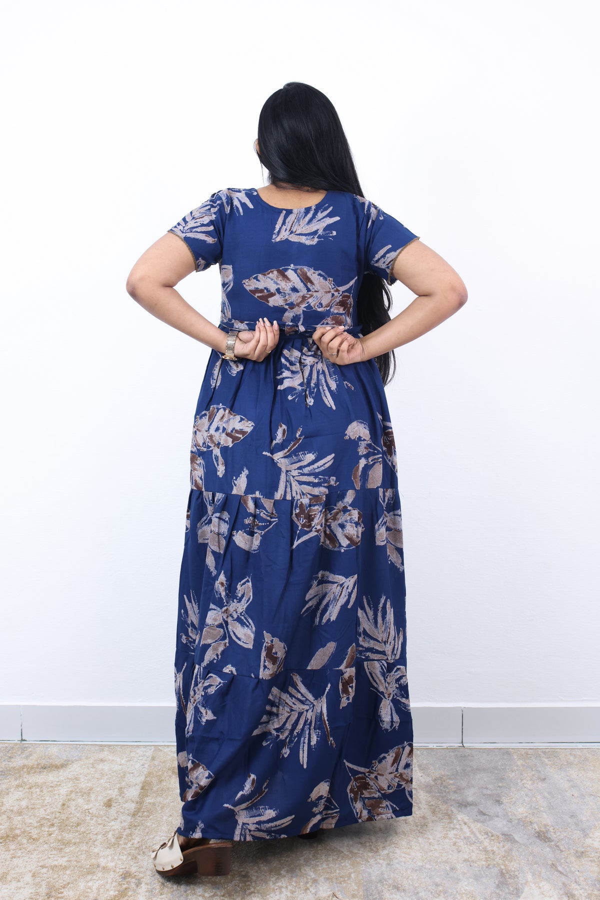 Stylish Alpine 3 Layer Frock Model Nighties| Fancy Sleeves & Neck Pattern| Side Pocket with Back Tie Rope | Perfect Nightwear Trendy Women's (AFK)