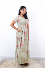 Stylish Alpine 3 Layer Frock Model Nighties| Fancy Sleeves & Neck Pattern| Side Pocket with Back Tie Rope | Perfect Nightwear Trendy Women's (AFK)