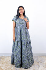 Stylish Alpine 3 Layer Frock Model Nighties| Fancy Sleeves & Neck Pattern| Side Pocket with Back Tie Rope | Perfect Nightwear Trendy Women's (AFK)