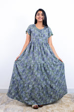 Stylish Alpine 3 Layer Frock Model Nighties| Fancy Sleeves & Neck Pattern| Side Pocket with Back Tie Rope | Perfect Nightwear Trendy Women's (AFK)