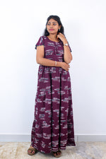 Stylish Alpine 3 Layer Frock Model Nighties| Fancy Sleeves & Neck Pattern| Side Pocket with Back Tie Rope | Perfect Nightwear Trendy Women's (AFK)