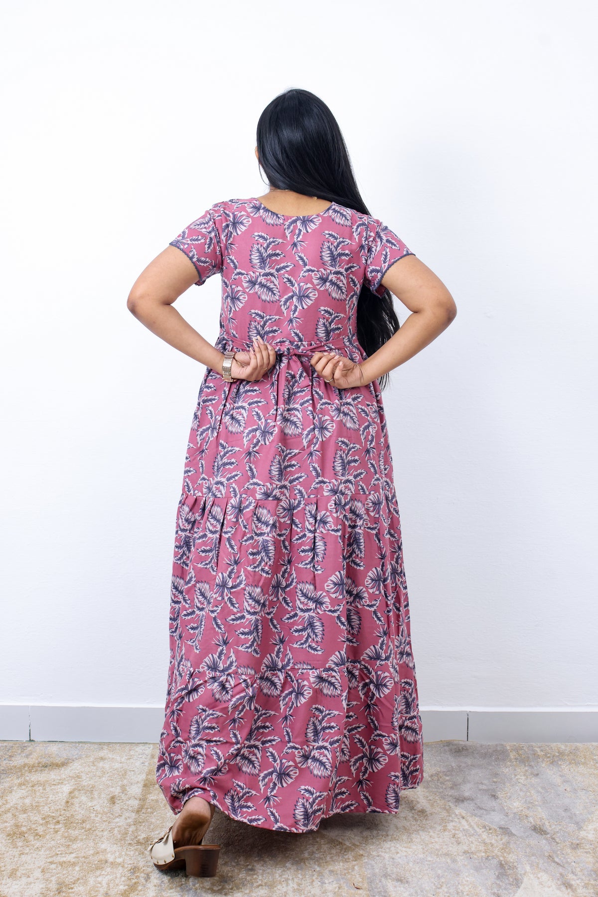 Stylish Alpine 3 Layer Frock Model Nighties| Fancy Sleeves & Neck Pattern| Side Pocket with Back Tie Rope | Perfect Nightwear Trendy Women's (AFK)