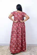 Stylish Alpine 3 Layer Frock Model Nighties| Fancy Sleeves & Neck Pattern| Side Pocket with Back Tie Rope | Perfect Nightwear Trendy Women's (AFK)