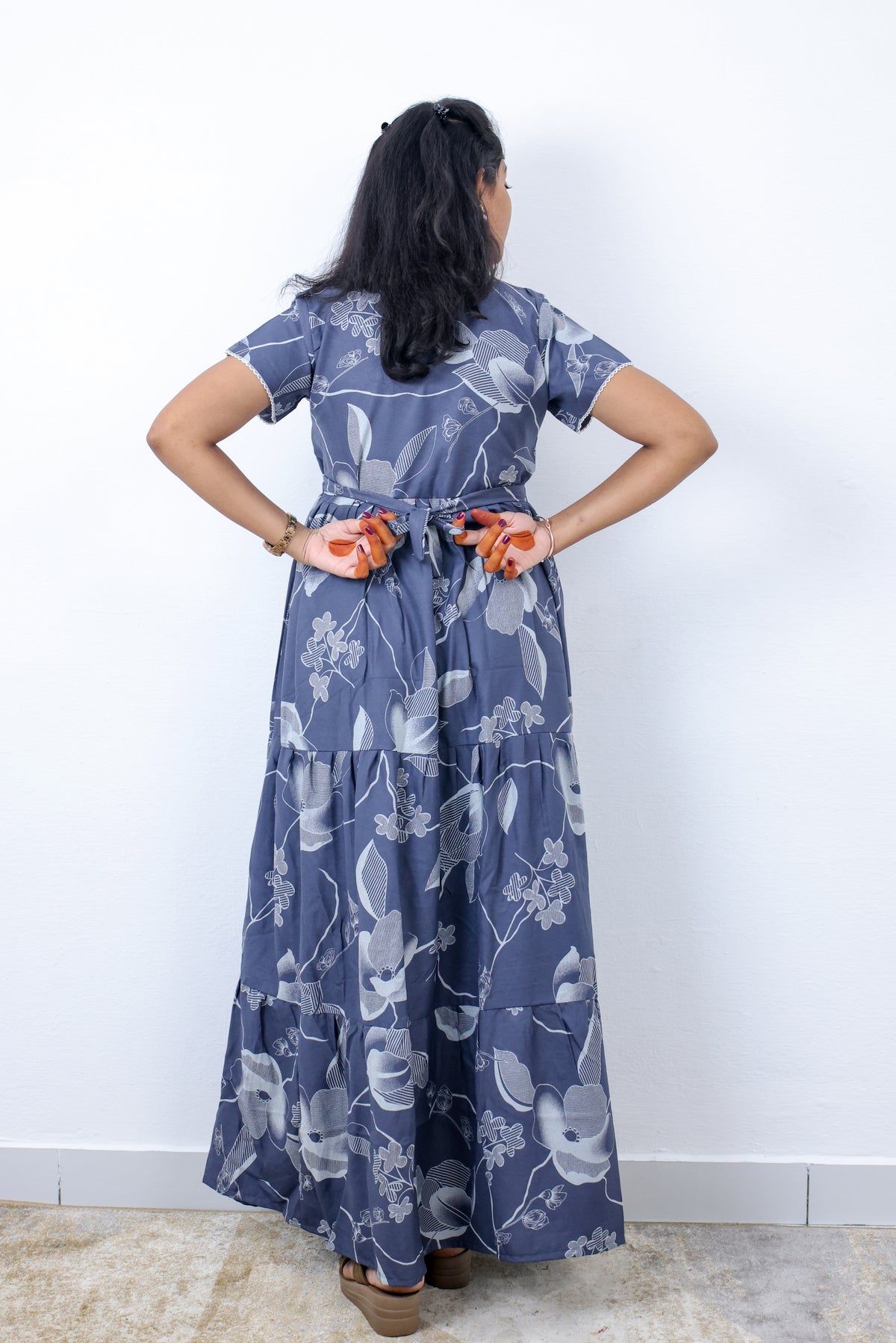 Stylish Alpine 3 Layer Frock Model Nighties| Fancy Sleeves & Neck Pattern| Side Pocket with Back Tie Rope | Perfect Nightwear Trendy Women's (AFK)