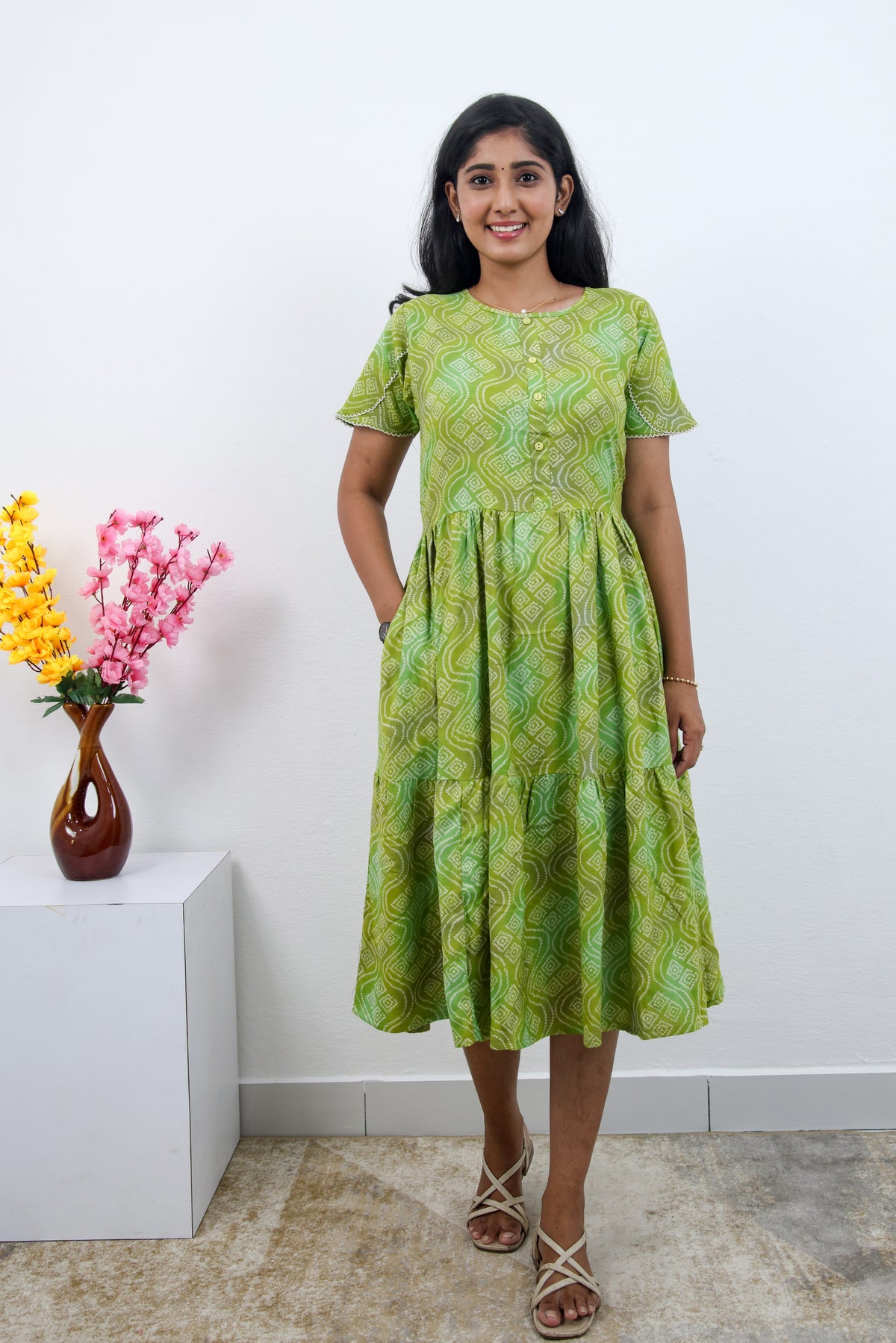 MANGAI new Premium Alpine MAXI Frock Nightgown's for Trending Collection's | Side Pocket with Back Tie Rope | Fancy Petal Sleeve's | Stylish Nightwear for Stylish Woman & Teenage Girl's  (MAL)