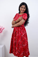 MANGAI new Premium Alpine MAXI Frock Nightgown's for Trending Collection's | Side Pocket with Back Tie Rope | Fancy Petal Sleeve's | Stylish Nightwear for Stylish Woman & Teenage Girl's  (MAL)