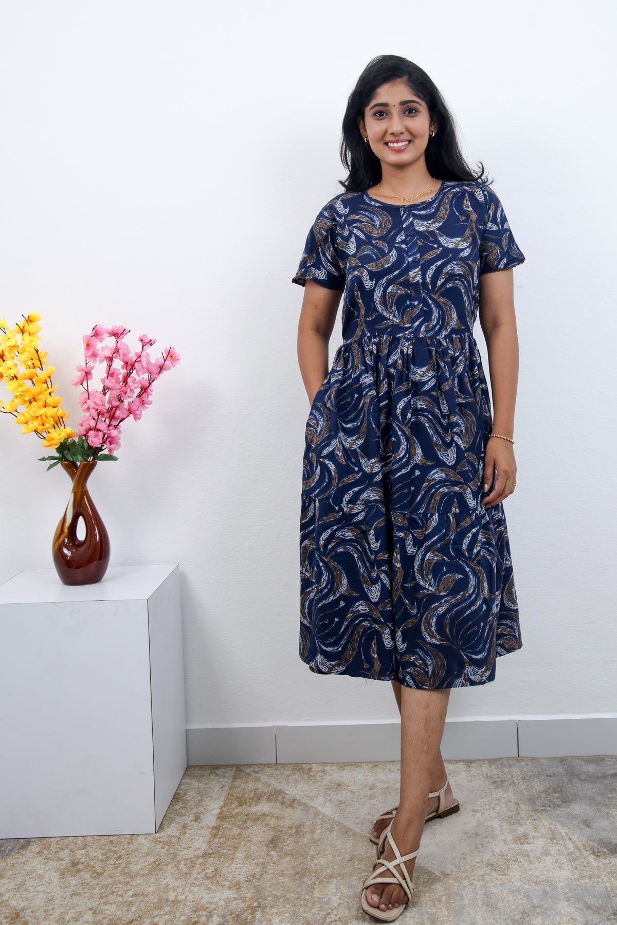 MANGAI new Premium Alpine MAXI Frock Nightgown's for Trending Collection's | Side Pocket with Back Tie Rope | Fancy Petal Sleeve's | Stylish Nightwear for Stylish Woman & Teenage Girl's  (MAL)