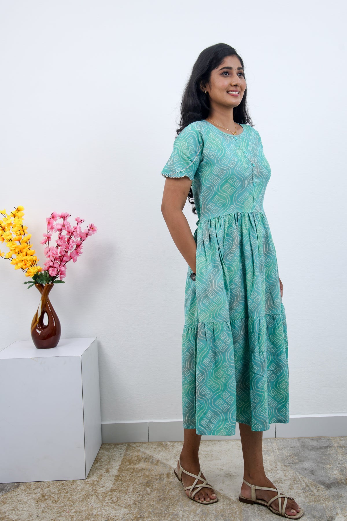 MANGAI new Premium Alpine MAXI Frock Nightgown's for Trending Collection's | Side Pocket with Back Tie Rope | Fancy Petal Sleeve's | Stylish Nightwear for Stylish Woman & Teenage Girl's  (MAL)