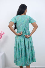 MANGAI new Premium Alpine MAXI Frock Nightgown's for Trending Collection's | Side Pocket with Back Tie Rope | Fancy Petal Sleeve's | Stylish Nightwear for Stylish Woman & Teenage Girl's  (MAL)