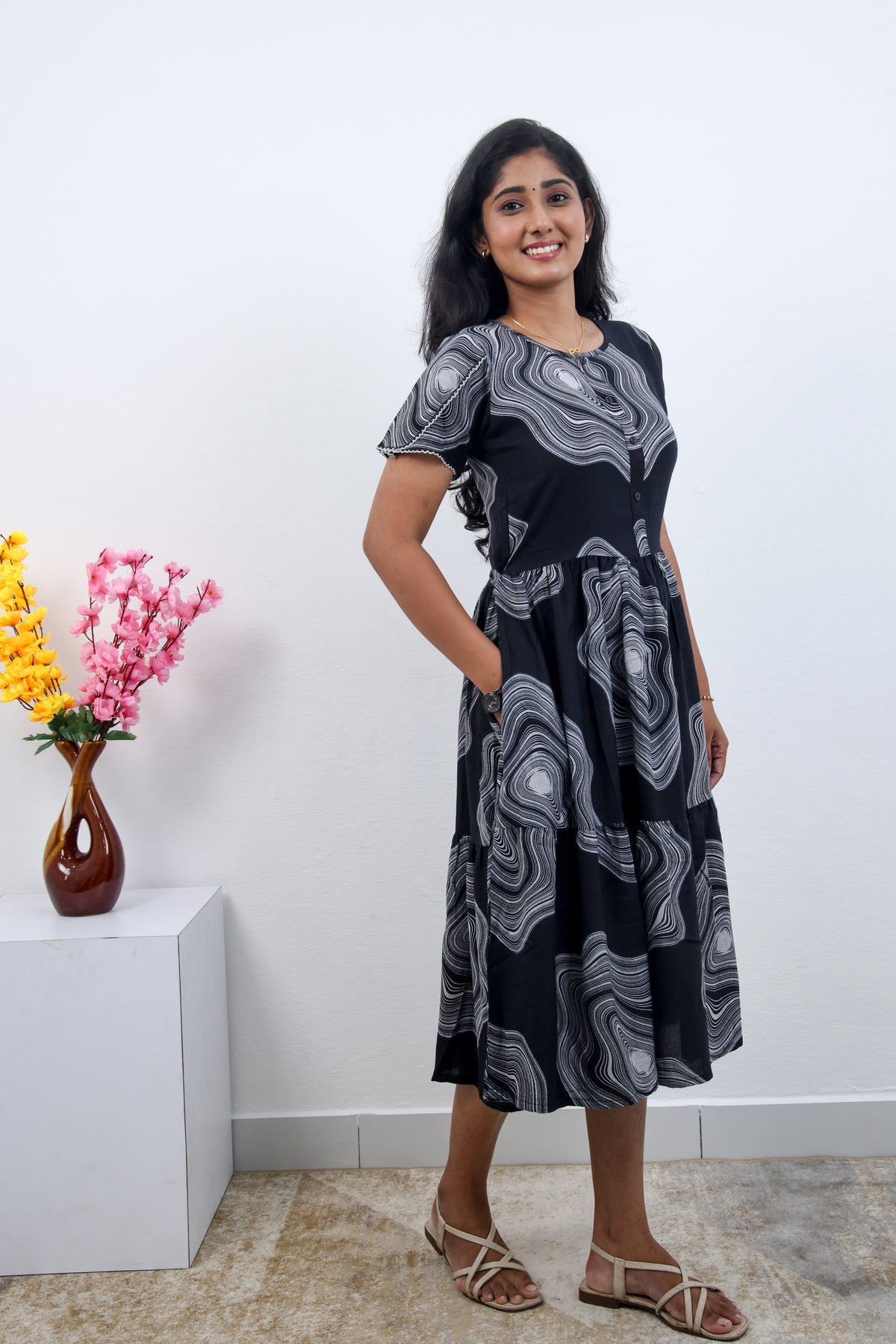 MANGAI new Premium Alpine MAXI Frock Nightgown's for Trending Collection's | Side Pocket with Back Tie Rope | Fancy Petal Sleeve's | Stylish Nightwear for Stylish Woman & Teenage Girl's  (MAL)