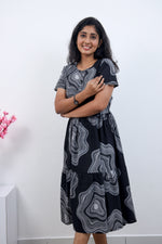 MANGAI new Premium Alpine MAXI Frock Nightgown's for Trending Collection's | Side Pocket with Back Tie Rope | Fancy Petal Sleeve's | Stylish Nightwear for Stylish Woman & Teenage Girl's  (MAL)