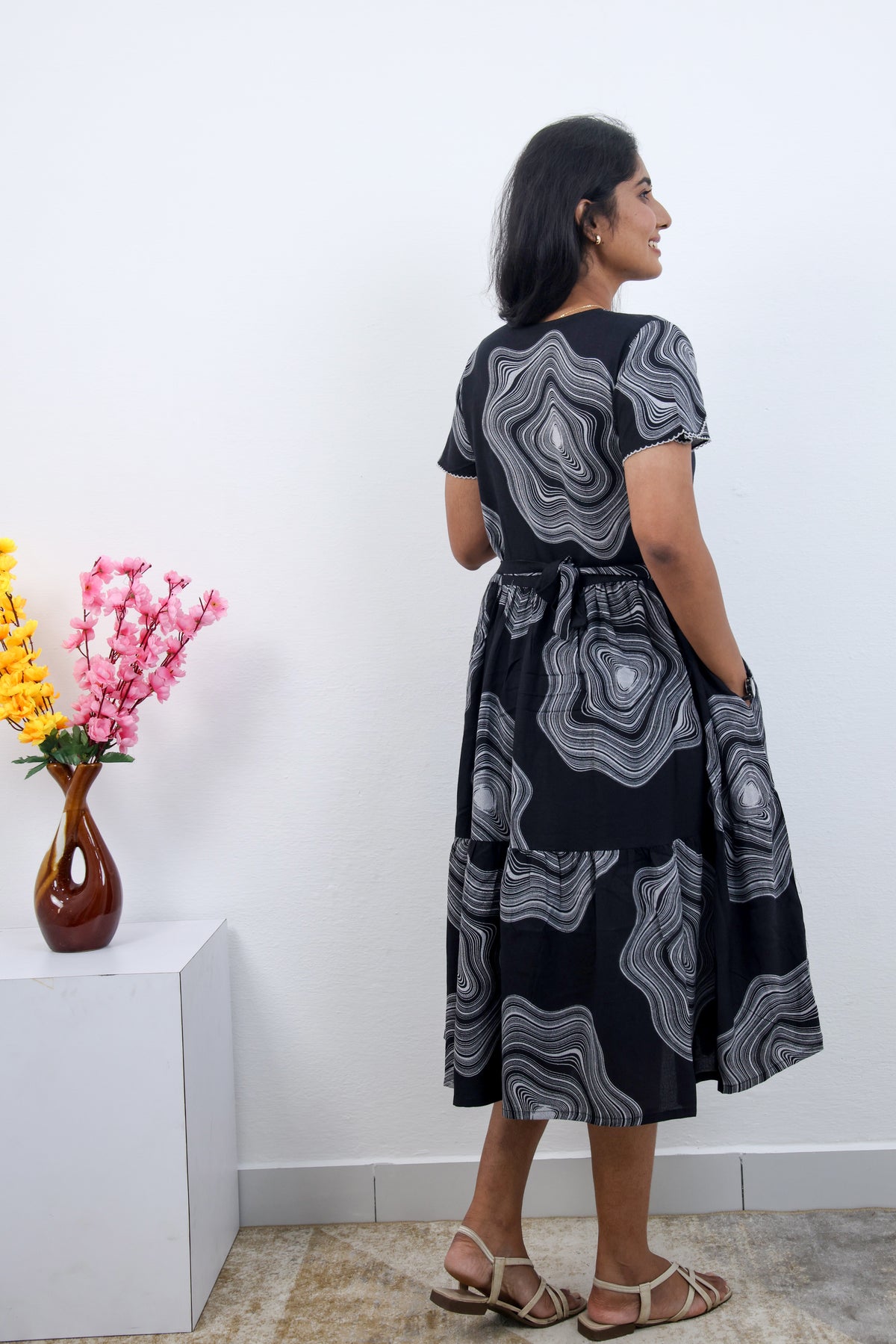 MANGAI new Premium Alpine MAXI Frock Nightgown's for Trending Collection's | Side Pocket with Back Tie Rope | Fancy Petal Sleeve's | Stylish Nightwear for Stylish Woman & Teenage Girl's  (MAL)