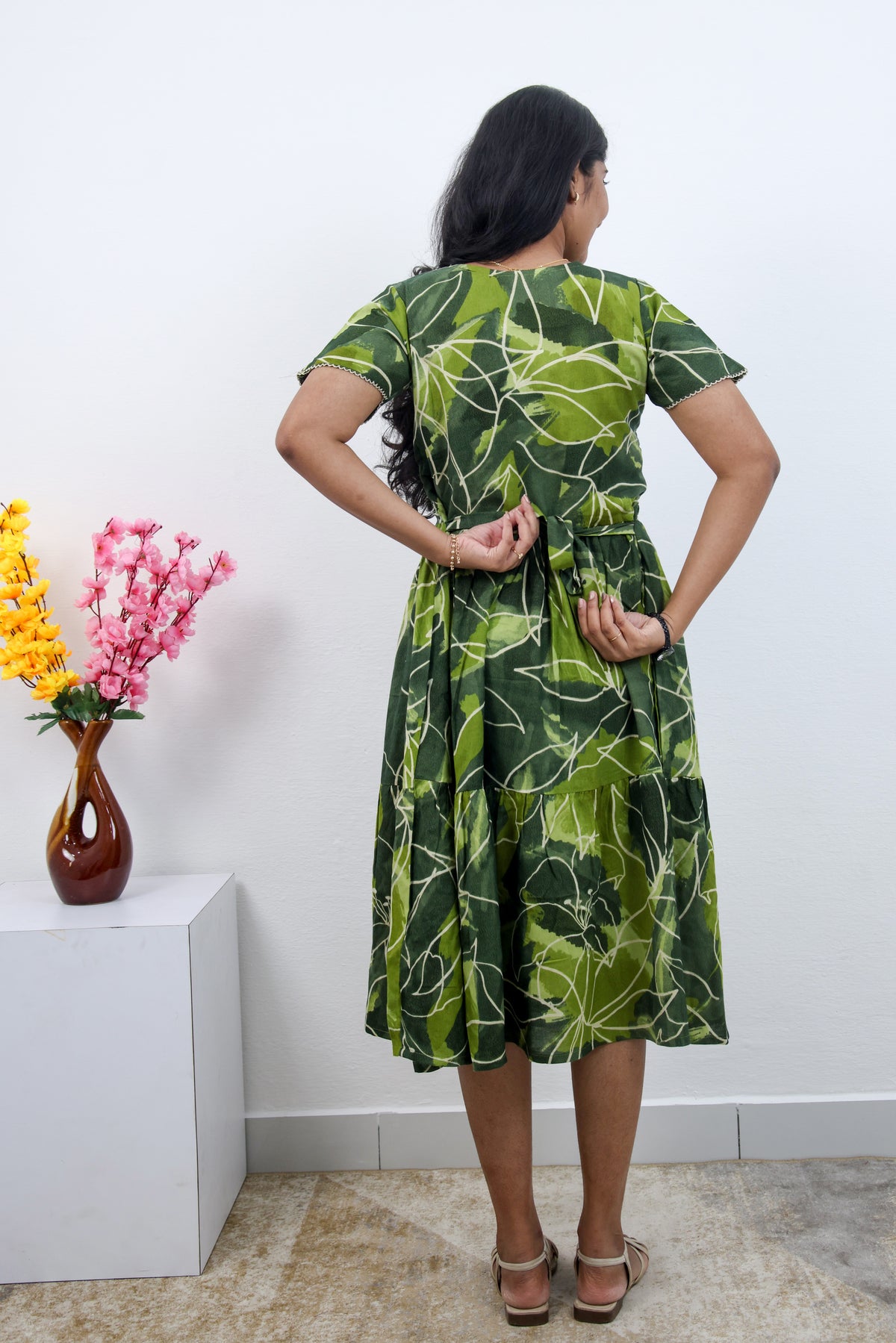 MANGAI new Premium Alpine MAXI Frock Nightgown's for Trending Collection's | Side Pocket with Back Tie Rope | Fancy Petal Sleeve's | Stylish Nightwear for Stylish Woman & Teenage Girl's  (MAL)