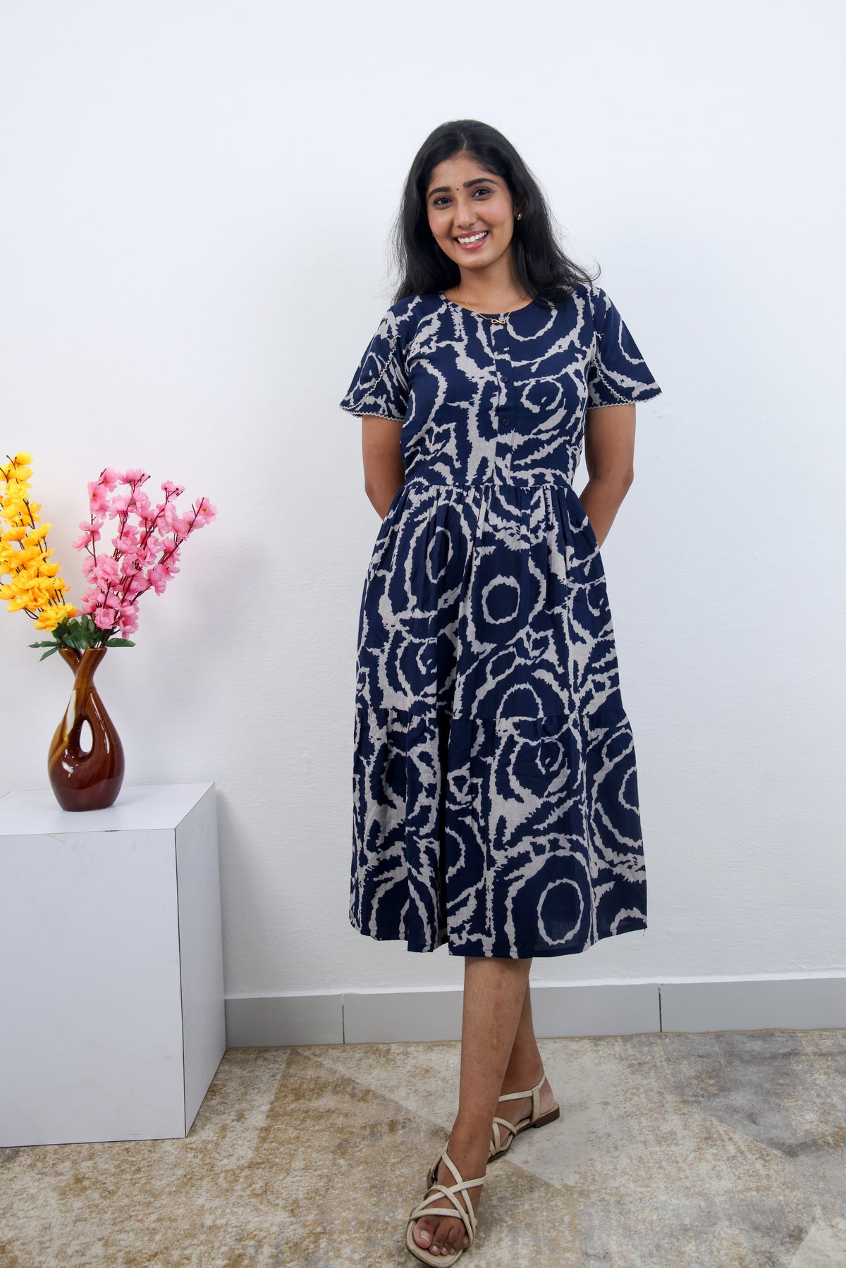 MANGAI new Premium Alpine MAXI Frock Nightgown's for Trending Collection's | Side Pocket with Back Tie Rope | Fancy Petal Sleeve's | Stylish Nightwear for Stylish Woman & Teenage Girl's  (MAL)