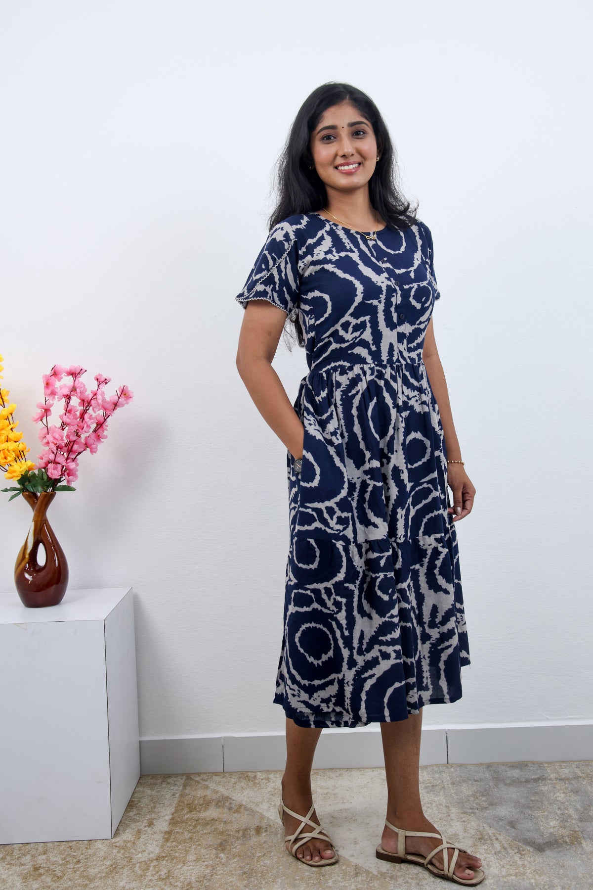 MANGAI new Premium Alpine MAXI Frock Nightgown's for Trending Collection's | Side Pocket with Back Tie Rope | Fancy Petal Sleeve's | Stylish Nightwear for Stylish Woman & Teenage Girl's  (MAL)