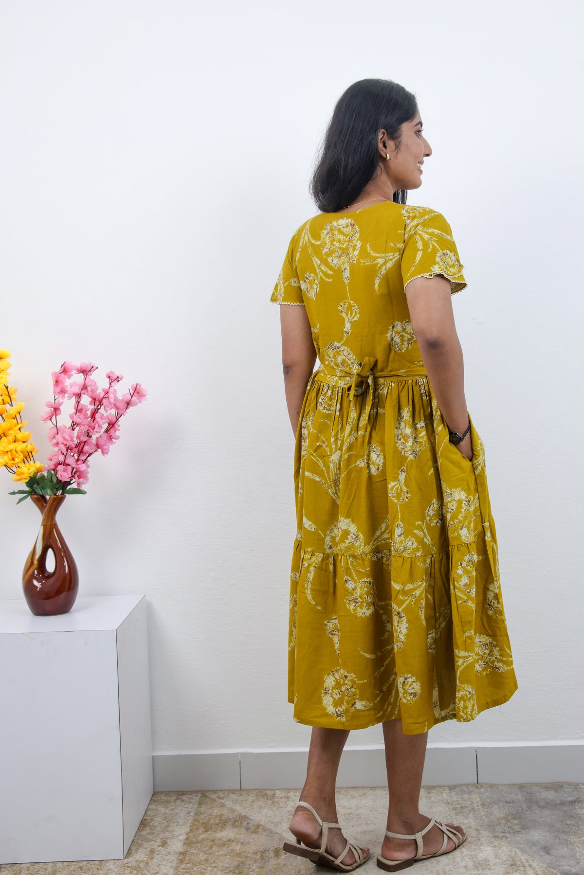 MANGAI new Premium Alpine MAXI Frock Nightgown's for Trending Collection's | Side Pocket with Back Tie Rope | Fancy Petal Sleeve's | Stylish Nightwear for Stylish Woman & Teenage Girl's  (MAL)