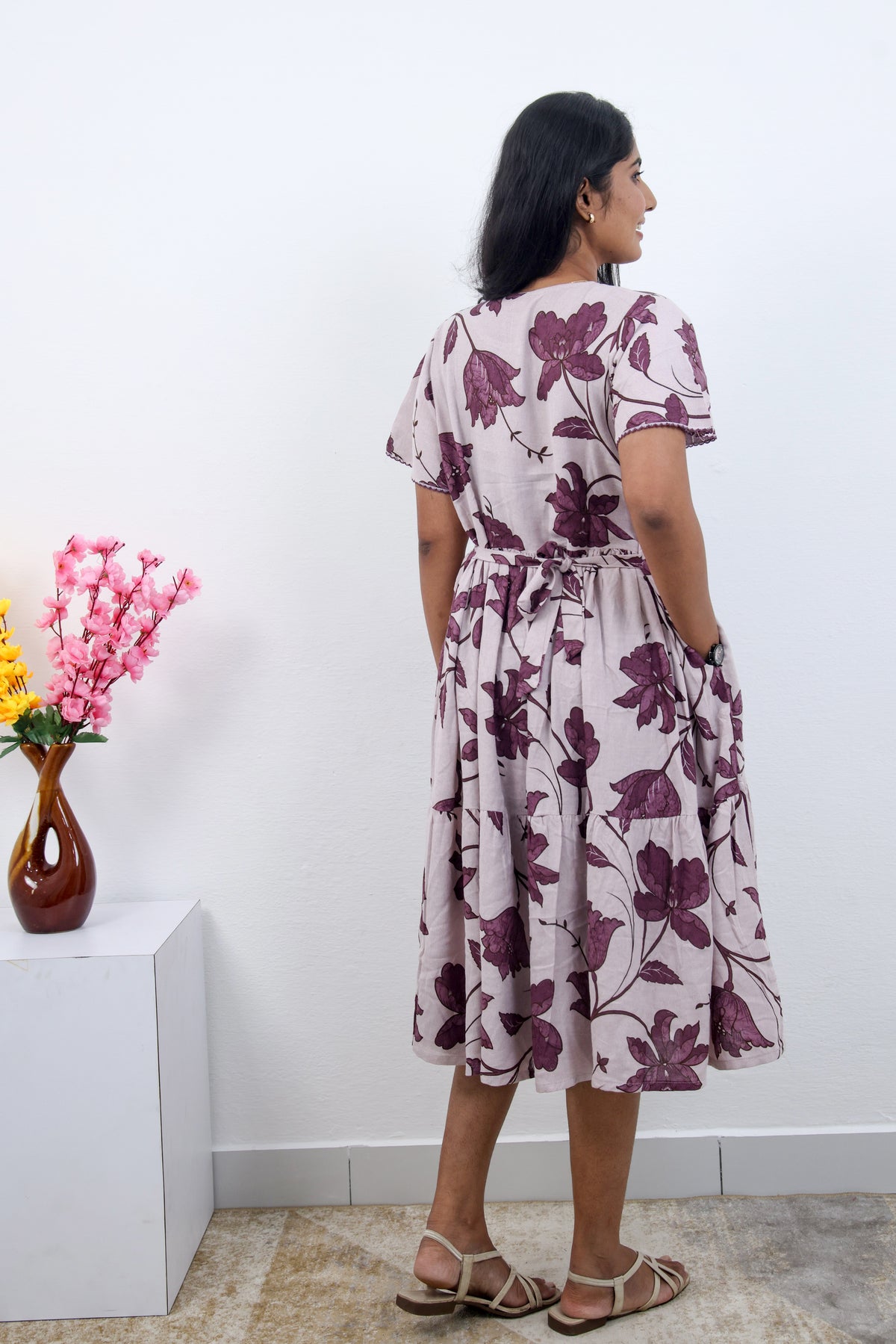 MANGAI new Premium Alpine MAXI Frock Nightgown's for Trending Collection's | Side Pocket with Back Tie Rope | Fancy Petal Sleeve's | Stylish Nightwear for Stylish Woman & Teenage Girl's  (MAL)