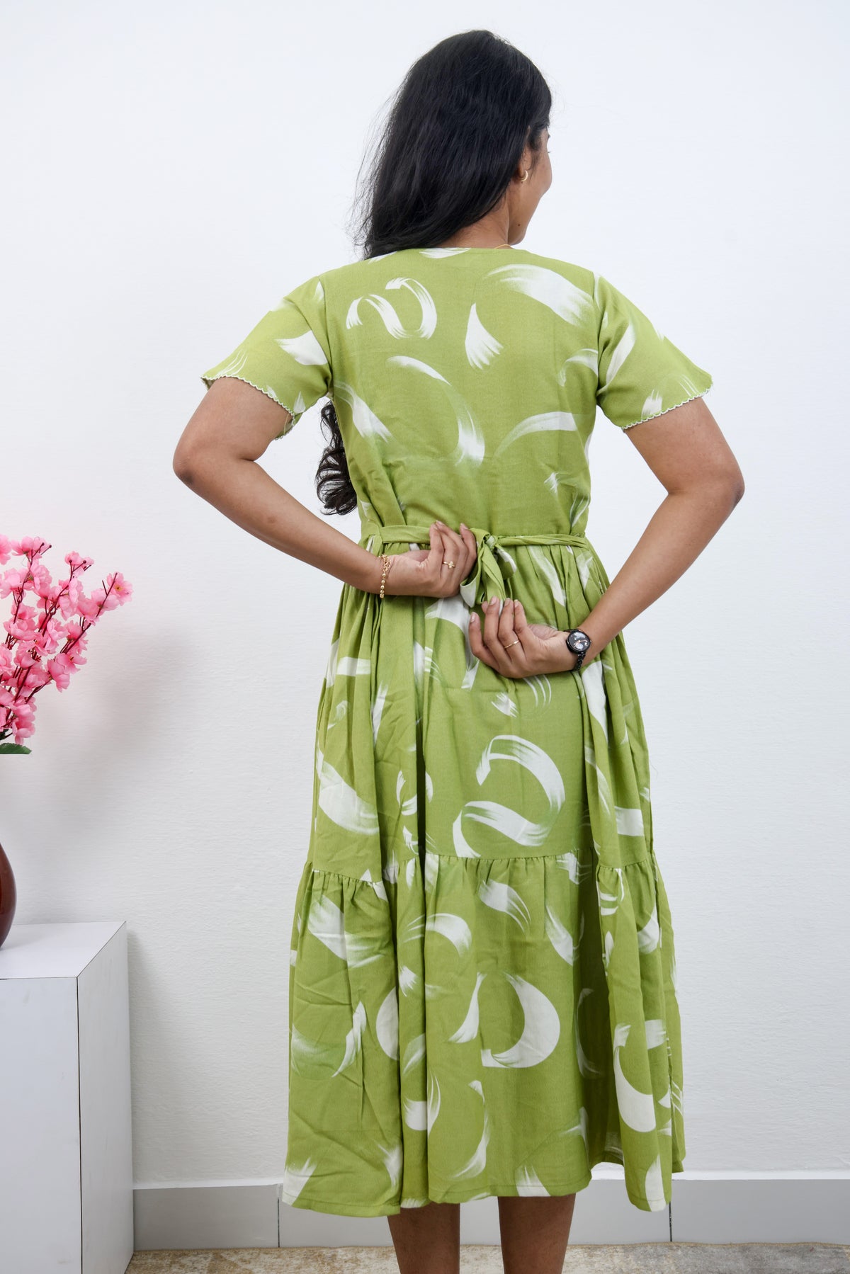 MANGAI new Premium Alpine MAXI Frock Nightgown's for Trending Collection's | Side Pocket with Back Tie Rope | Fancy Petal Sleeve's | Stylish Nightwear for Stylish Woman & Teenage Girl's  (MAL)