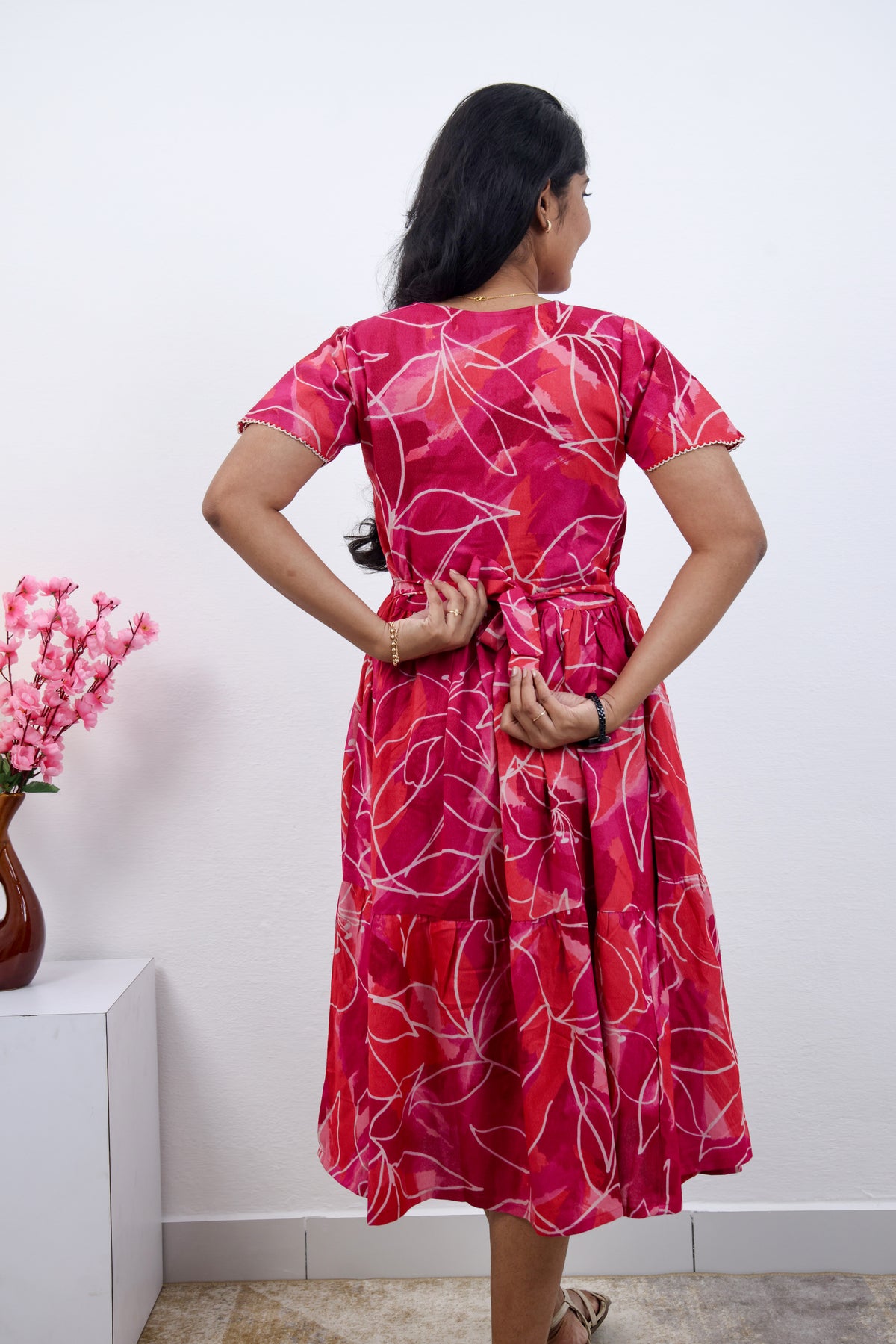 MANGAI new Premium Alpine MAXI Frock Nightgown's for Trending Collection's | Side Pocket with Back Tie Rope | Fancy Petal Sleeve's | Stylish Nightwear for Stylish Woman & Teenage Girl's  (MAL)