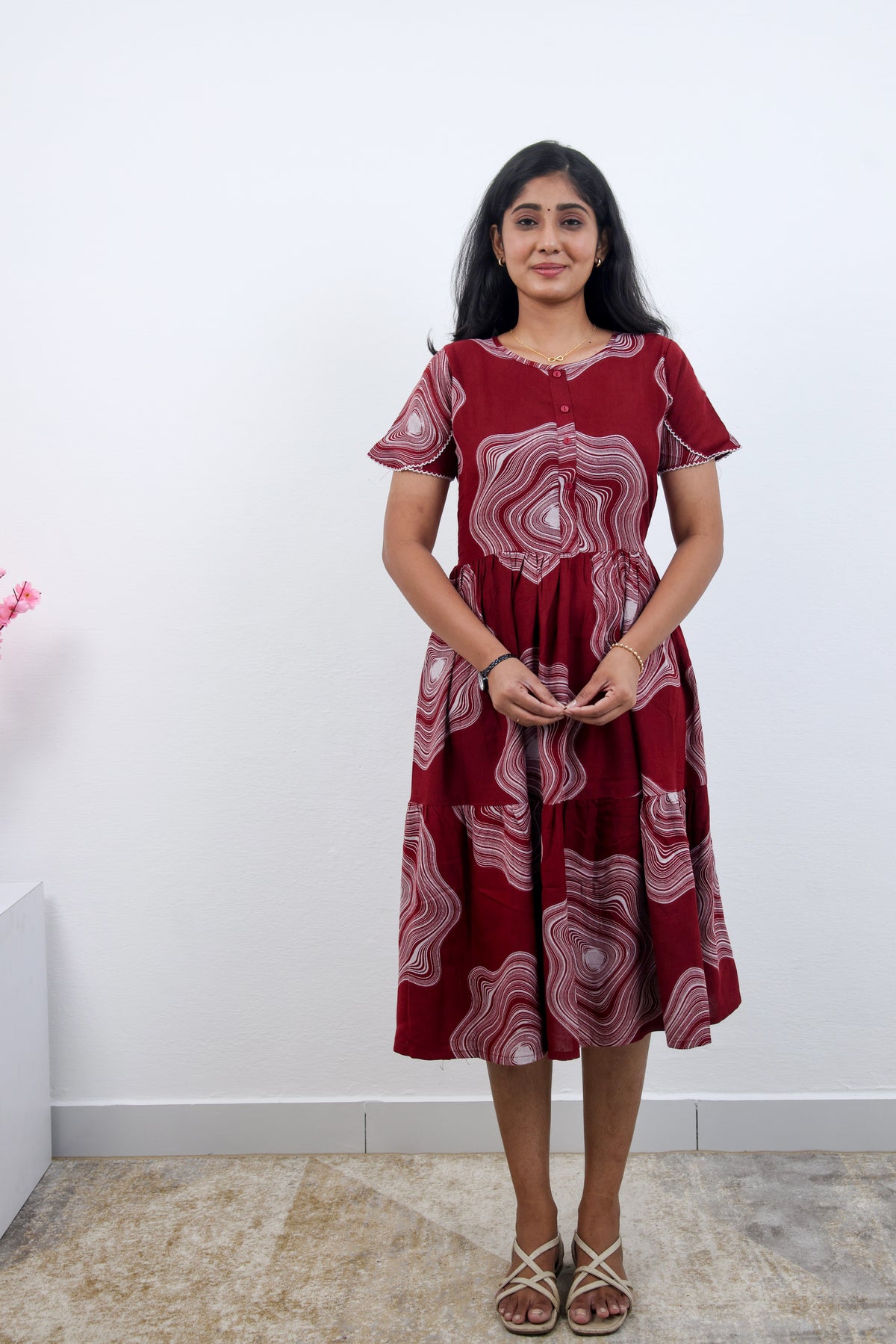 MANGAI new Premium Alpine MAXI Frock Nightgown's for Trending Collection's | Side Pocket with Back Tie Rope | Fancy Petal Sleeve's | Stylish Nightwear for Stylish Woman & Teenage Girl's  (MAL)