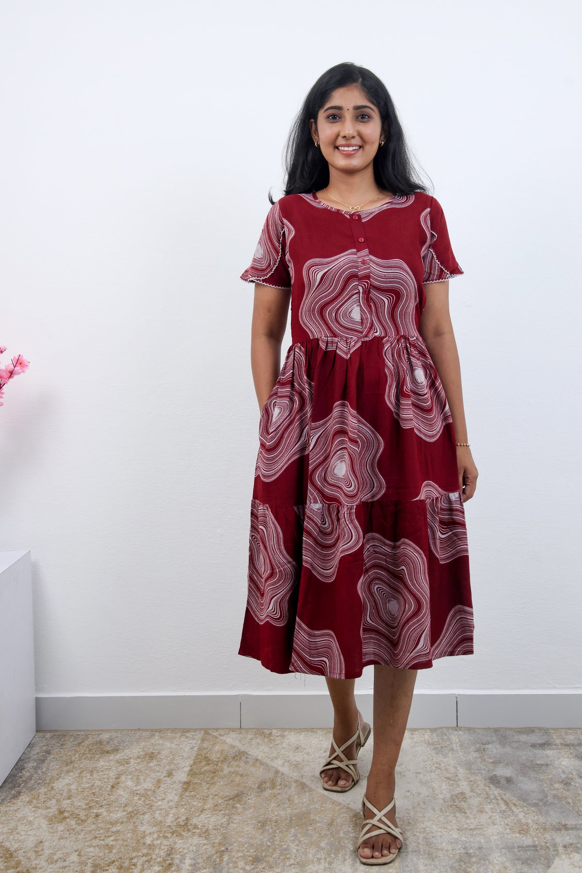 MANGAI new Premium Alpine MAXI Frock Nightgown's for Trending Collection's | Side Pocket with Back Tie Rope | Fancy Petal Sleeve's | Stylish Nightwear for Stylish Woman & Teenage Girl's  (MAL)