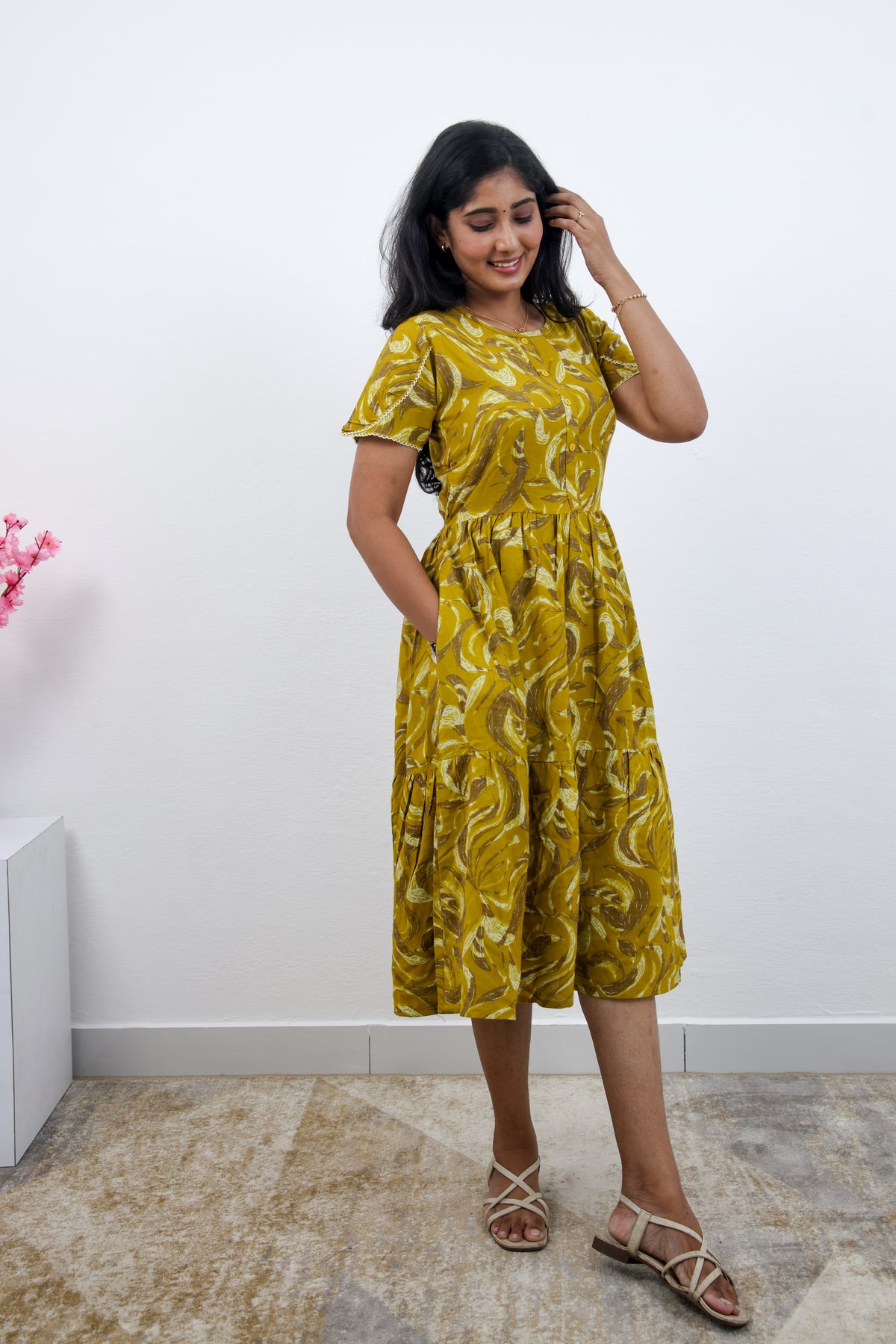 MANGAI new Premium Alpine MAXI Frock Nightgown's for Trending Collection's | Side Pocket with Back Tie Rope | Fancy Petal Sleeve's | Stylish Nightwear for Stylish Woman & Teenage Girl's  (MAL)