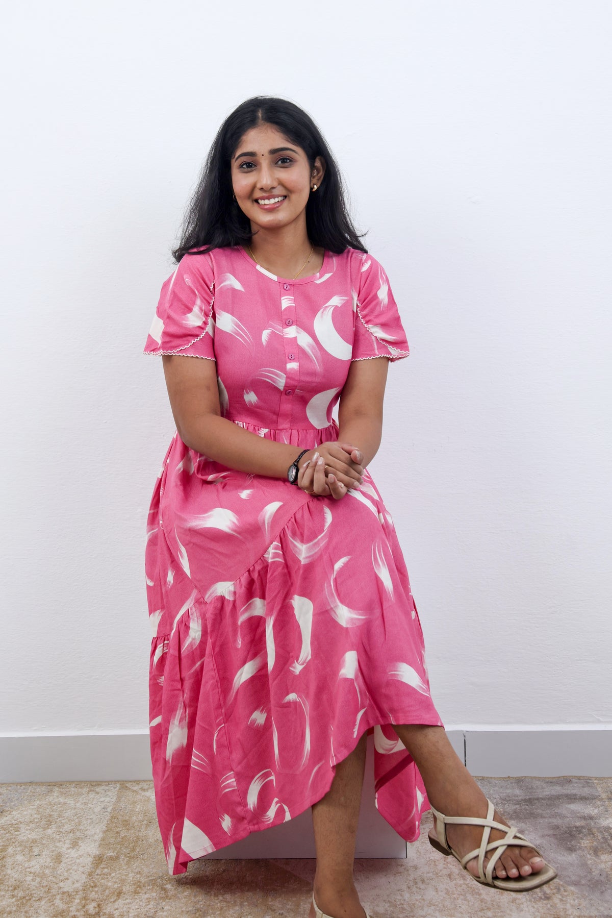 MANGAI new Premium Alpine MAXI Frock Nightgown's for Trending Collection's | Side Pocket with Back Tie Rope | Fancy Petal Sleeve's | Stylish Nightwear for Stylish Woman & Teenage Girl's  (MAL)