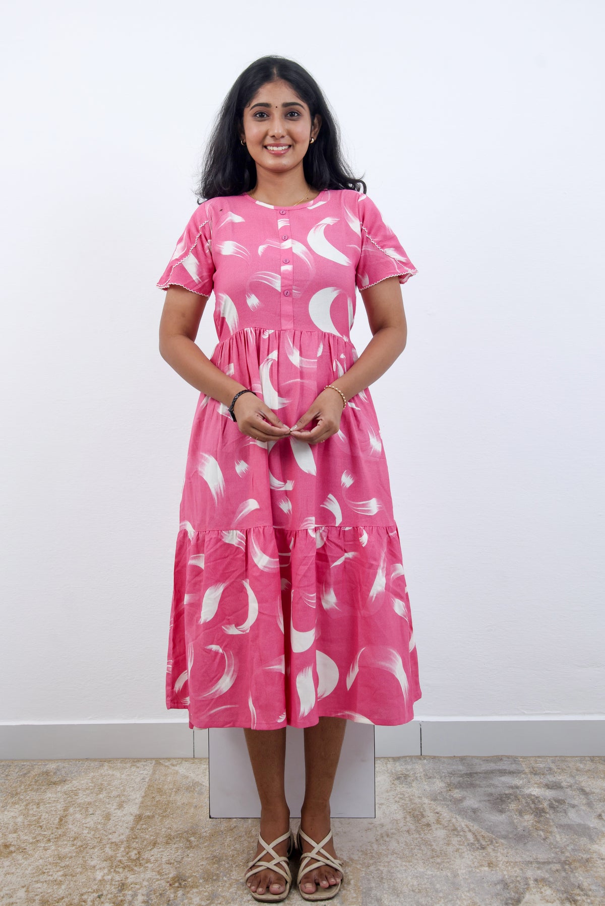 MANGAI new Premium Alpine MAXI Frock Nightgown's for Trending Collection's | Side Pocket with Back Tie Rope | Fancy Petal Sleeve's | Stylish Nightwear for Stylish Woman & Teenage Girl's  (MAL)