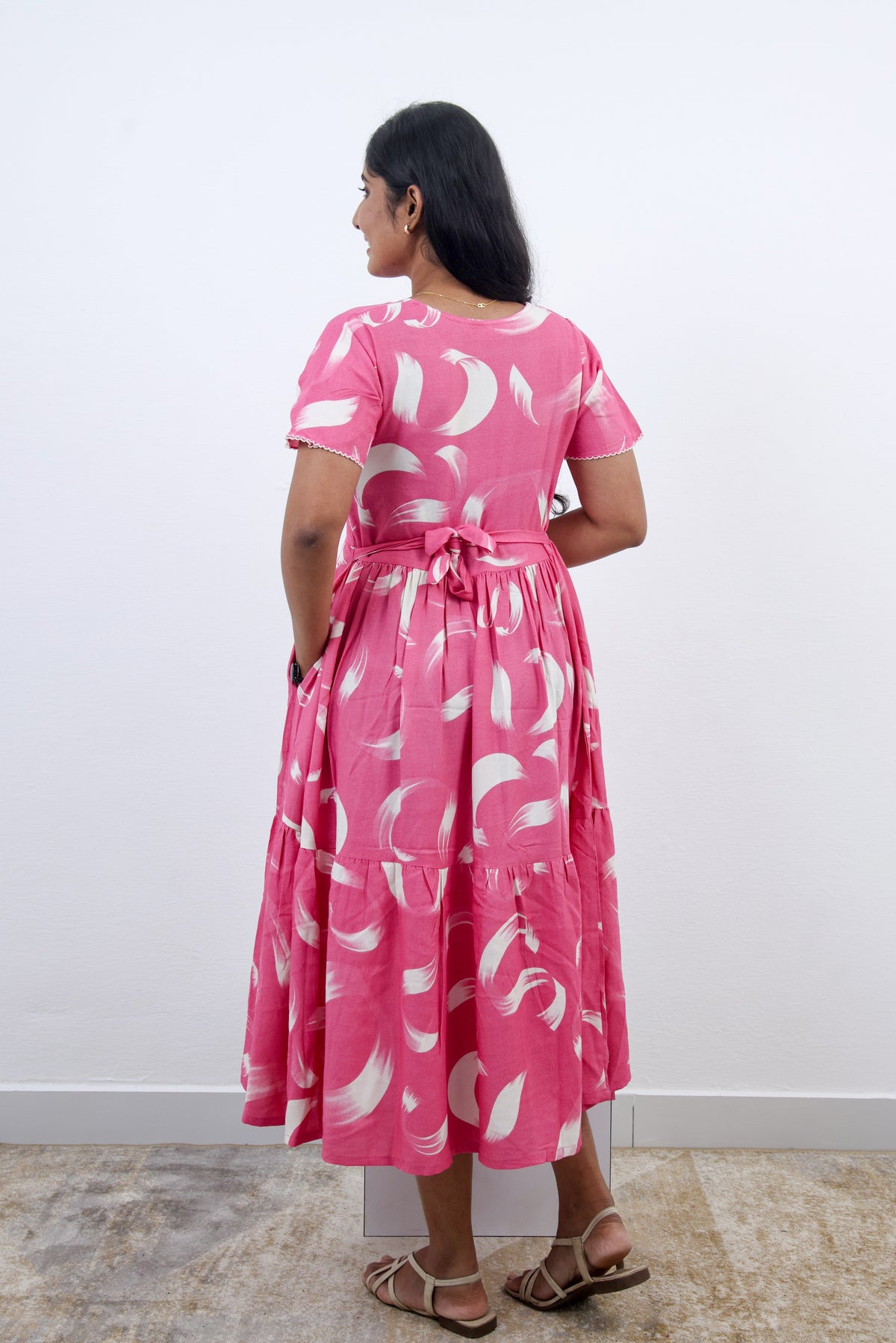 MANGAI new Premium Alpine MAXI Frock Nightgown's for Trending Collection's | Side Pocket with Back Tie Rope | Fancy Petal Sleeve's | Stylish Nightwear for Stylish Woman & Teenage Girl's  (MAL)