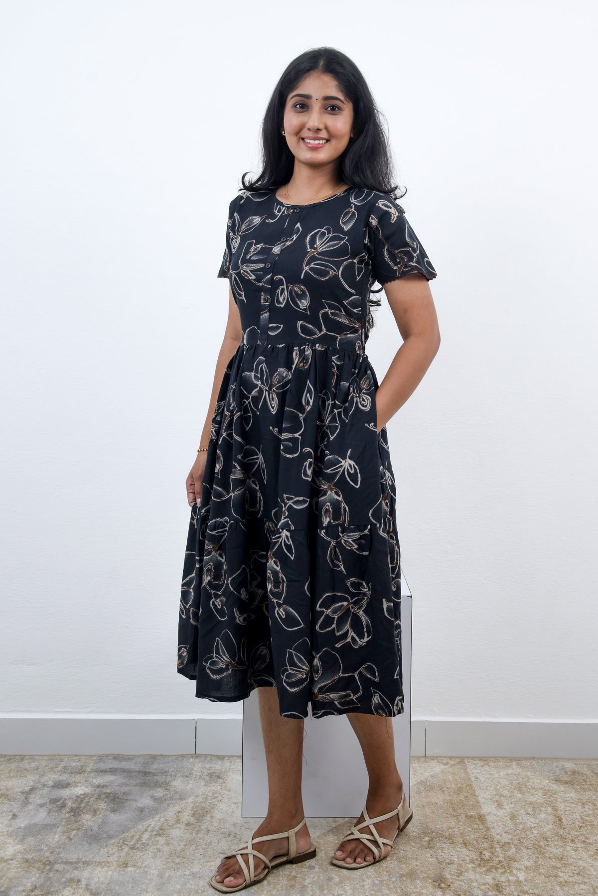 MANGAI new Premium Alpine MAXI Frock Nightgown's for Trending Collection's | Side Pocket with Back Tie Rope | Fancy Petal Sleeve's | Stylish Nightwear for Stylish Woman & Teenage Girl's  (MAL)