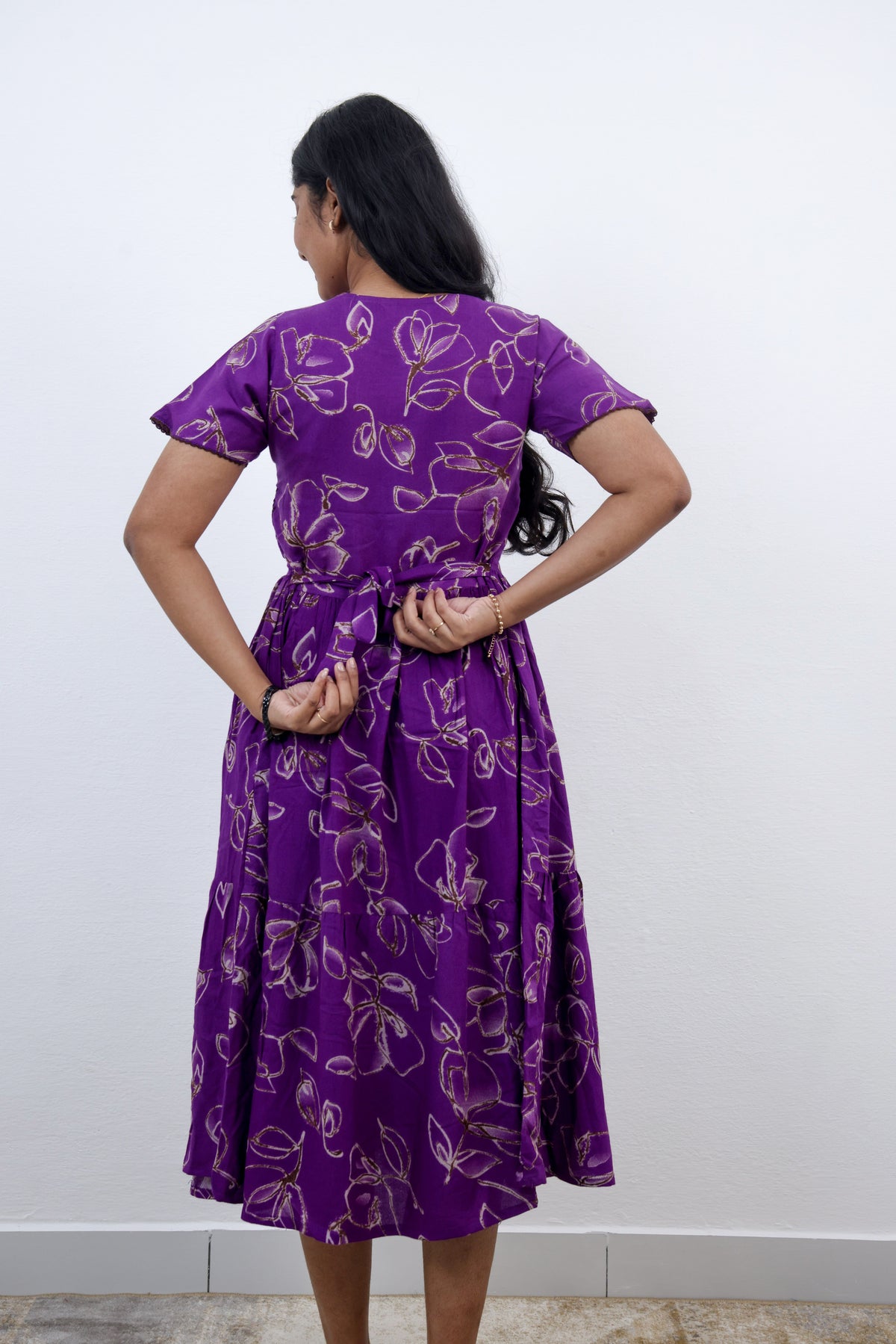 MANGAI new Premium Alpine MAXI Frock Nightgown's for Trending Collection's | Side Pocket with Back Tie Rope | Fancy Petal Sleeve's | Stylish Nightwear for Stylish Woman & Teenage Girl's  (MAL)